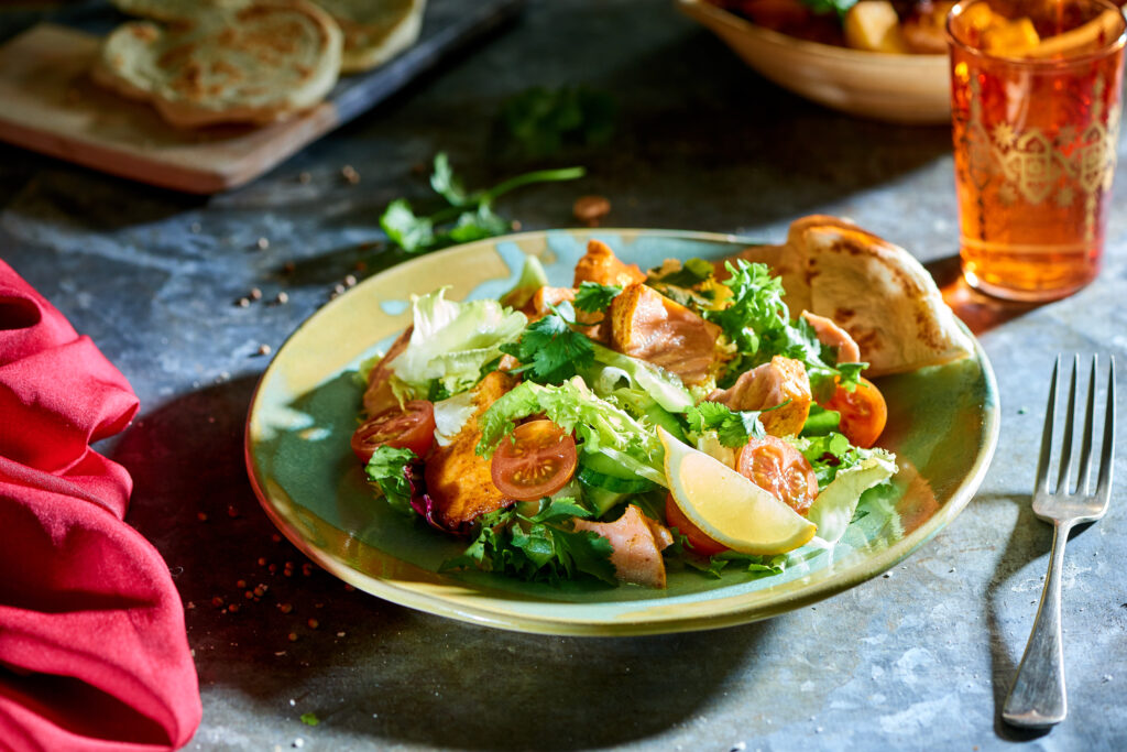 Salade de saumon à la pâte de curry Patak’s